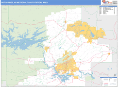 Hot Springs Metro Area Digital Map Basic Style